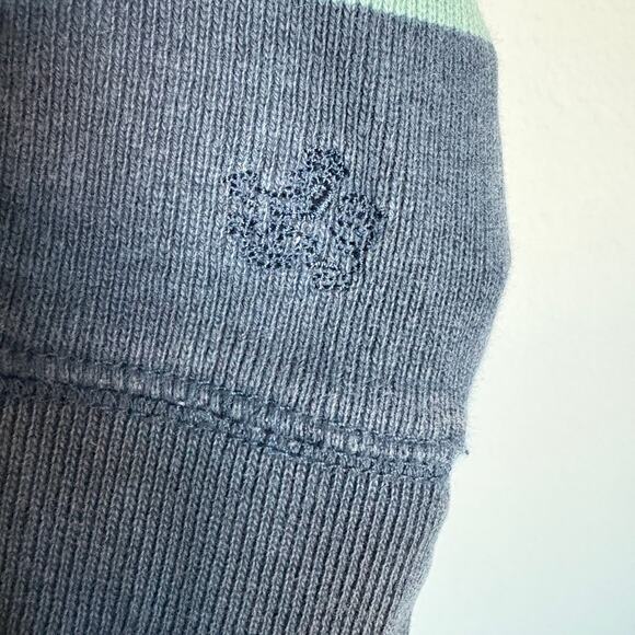 Rugby Stripe Nat Nast Striped Cotton Sweatshirt XL Navy Green Macau 90s Y2K - Picture 8 of 8